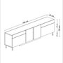 Hanah Home Paris Soporte para TV Blanco con Iluminación LED